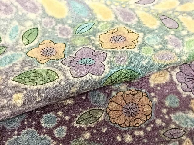 平和屋着物○訪問着 絞り 手描き 辻が花 暈し染め 反端付き 正絹