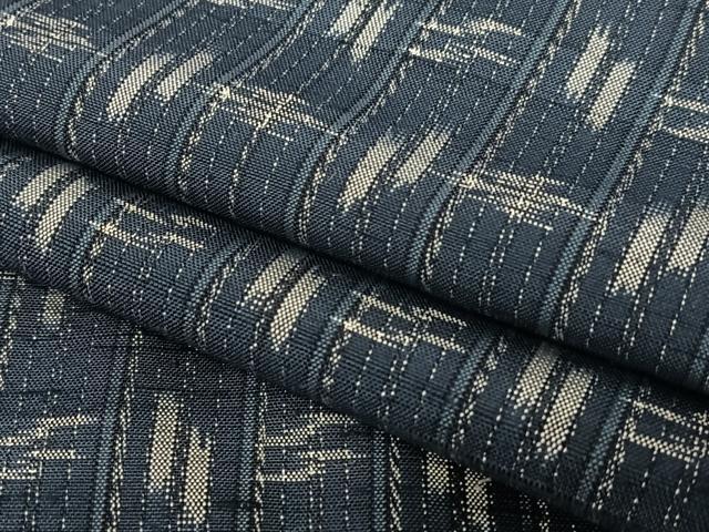 平和屋着物●本場琉球絣　紬　間道　正絹　逸品　AAAV7368zg