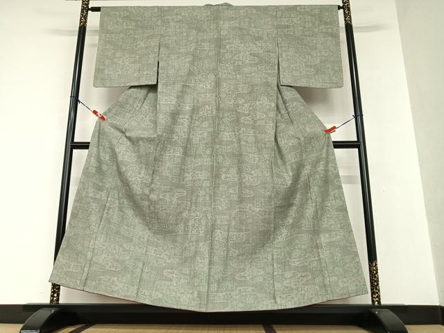 平和屋着物○結城紬 100亀甲 地紙重ね 正絹 逸品 未使用 DAAS3158ps