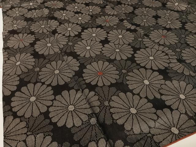 平和屋着物○お召 菊尽くし 正絹 逸品 AAAV7410zg