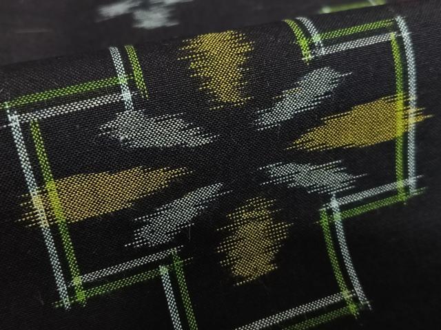 平和屋着物○久留米絣 単衣 舞花文 綿 逸品 AAAV7446zg