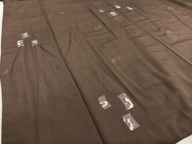 平和屋着物○上質な小紋 干支 金彩 正絹 逸品 AAAV7447zg