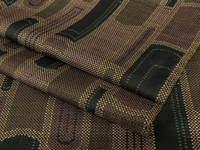 平和屋着物●本場大島紬　一元7マルキ　間道　正絹　逸品　AAAV7458zg