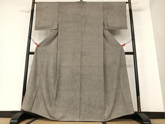 平和屋着物●人間国宝　小宮康孝　江戸小紋　市松　鮫小紋柄　正絹　逸品　DAAV6649ps 平和屋着物○人間国宝 小宮康孝 江戸小紋 市松 鮫小紋柄 正絹 逸品