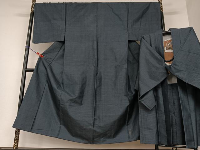 平和屋着物●男性　本場大島紬　アンサンブル　亀甲絣　正絹　逸品　AAAV7479zg