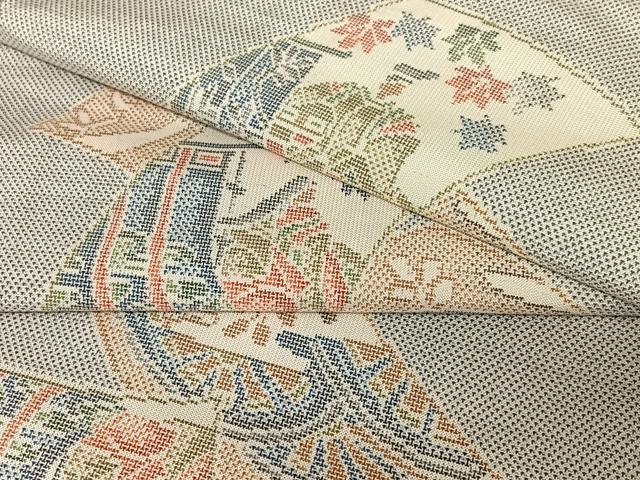 平和屋着物▽伝統工芸師 関正三郎 江戸小紋 単衣 角通し 正絹