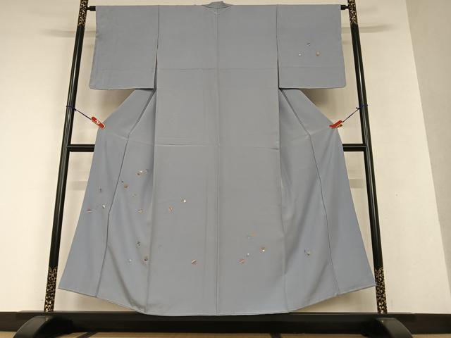 平和屋着物●訪問着　刺繍　色紙文　金銀糸　正絹　逸品　AAAV7487zg