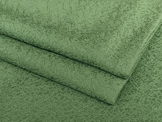 平和屋着物●上質な色無地　氷割れ地紋　木賊色　正絹　逸品　AAAV7497zg