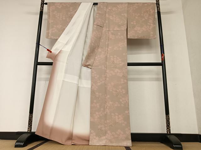 平和屋着物○上質な小紋 手描き 舞花文 正絹 逸品 AAAV7513zg