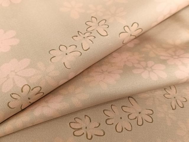 平和屋着物●上質な小紋　手描き　舞花文　正絹　逸品　AAAV7513zg 平和屋着物○上質な小紋 手描き 舞花文 正絹 逸品 AAAV7513zg