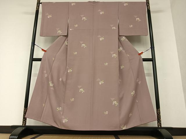 平和屋着物○上質な小紋 花兎 やまと誂製 正絹 逸品 AAAV7524zg