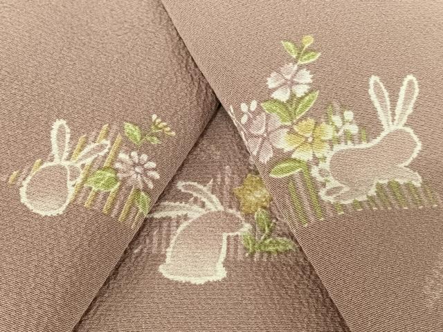 平和屋着物○上質な小紋 花兎 やまと誂製 正絹 逸品 AAAV7524zg