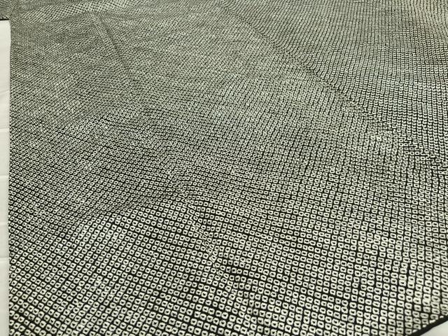 平和屋着物○大変加工の良い総絞り小紋 黒地 正絹 逸品 AAAV7543zg