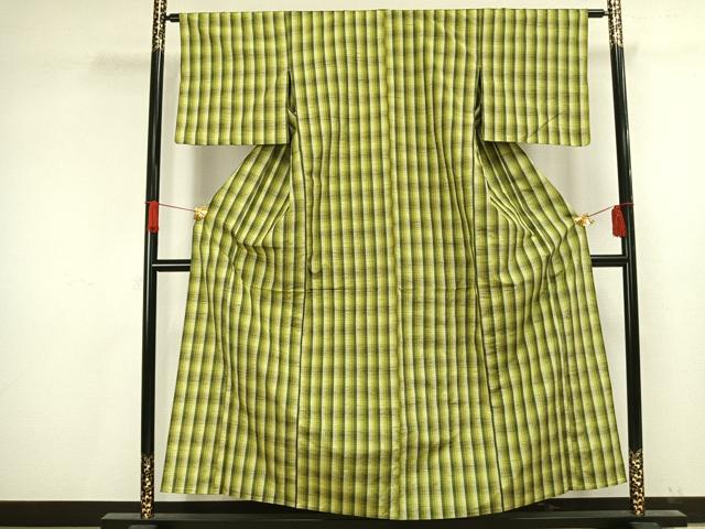 平和屋着物▽上質な紬　単衣　縞　正絹　逸品　AAAV8333fy 平和屋着物▽上質な紬 単衣 縞 正絹 逸品 AAAV8333fy