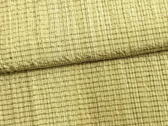 平和屋着物▽お召 単衣 縞 正絹 逸品 AAAV8348fy