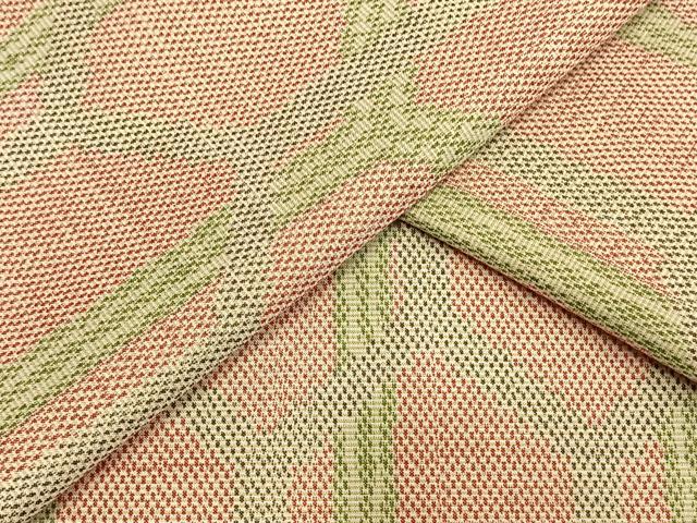 平和屋着物▽上質な紬　単衣　亀甲文　正絹　逸品　AAAV8364fy