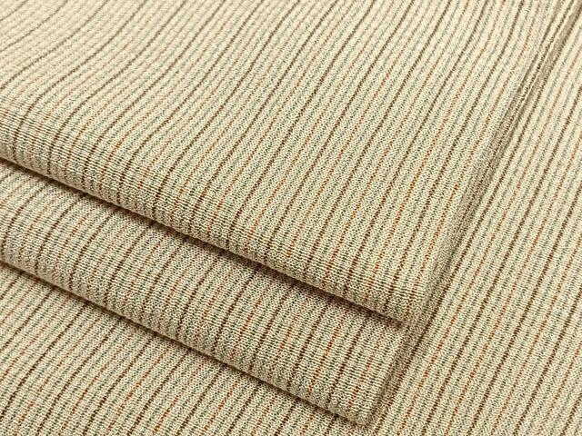 平和屋着物▽お召　単衣　縞　正絹　逸品　AAAV8380fy