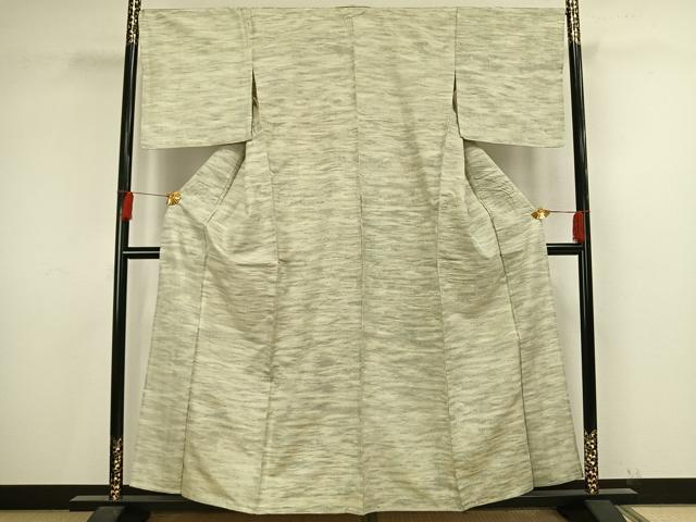 平和屋着物▽上質な紬 単衣 霞文 正絹 逸品 AAAV8433fy