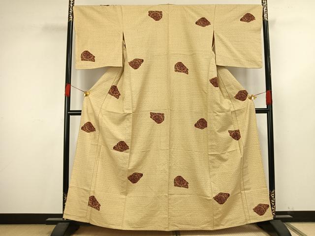 平和屋着物□上質な小紋 総絞り 鹿の子文 正絹 逸品 AAAS8766nf 総鹿の子絞