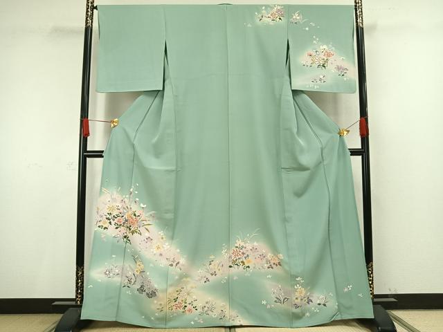 平和屋着物○世界的人形師 辻村寿三郎 ジュサブロー 付下げ うさぎ 兎