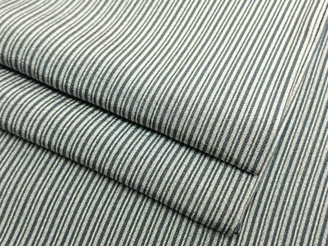 平和屋着物▽上質な小紋　単衣　縞　銀座越後屋扱い　正絹　逸品　AAAV8503fy