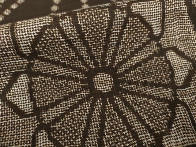 平和屋着物○本場大島紬 7マルキ 麻の葉源氏車文 正絹 逸品 AAAV8892ma