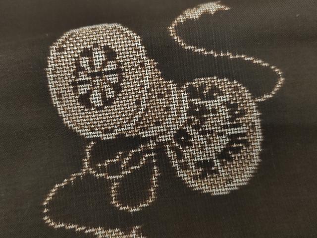 平和屋着物○本場大島紬 地空き 鼓 正絹 逸品 AAAV8921ma 紬