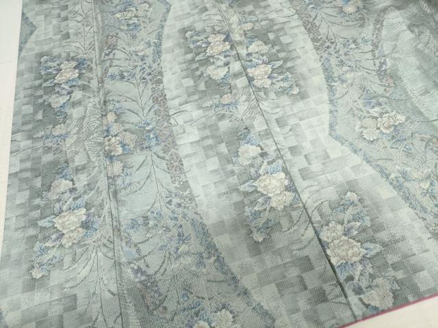 平和屋着物●都喜ヱ門　本場大島紬　草花文　藤絹織物謹製　正絹　逸品　AAAV8924ma 平和屋着物○都喜ヱ門 本場大島紬 草花文 藤絹織物謹製