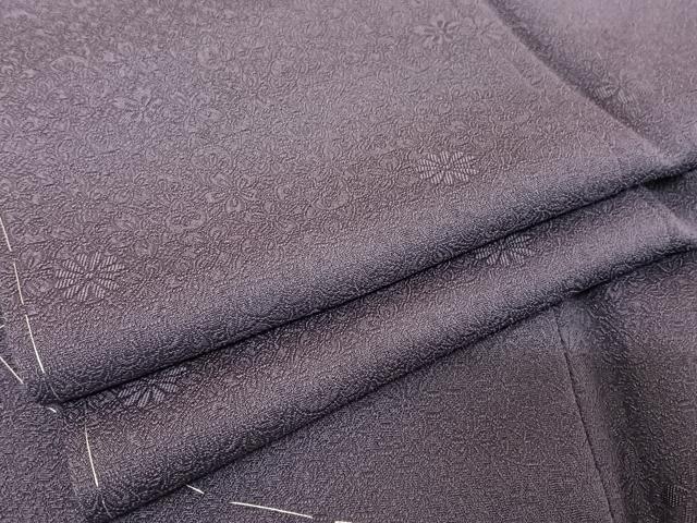 平和屋着物●上質な色無地　草花地紋　菖蒲色　高島屋扱い　正絹　逸品　未使用　AAAV9007np