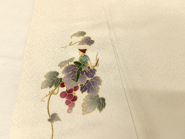 平和屋着物○螺鈿工芸作家 佐野正喜 訪問着 葡萄蔦の葉 小