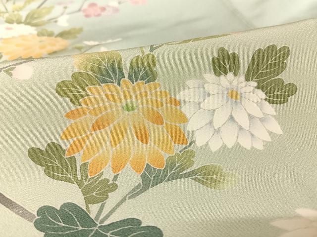 遠田藤舟　訪問着　花模様　牡丹　菊花　桜　萩　着物　018k 遠田藤舟 訪問着 花模様 牡丹 菊花 桜 萩 着物 018k - メルカリ