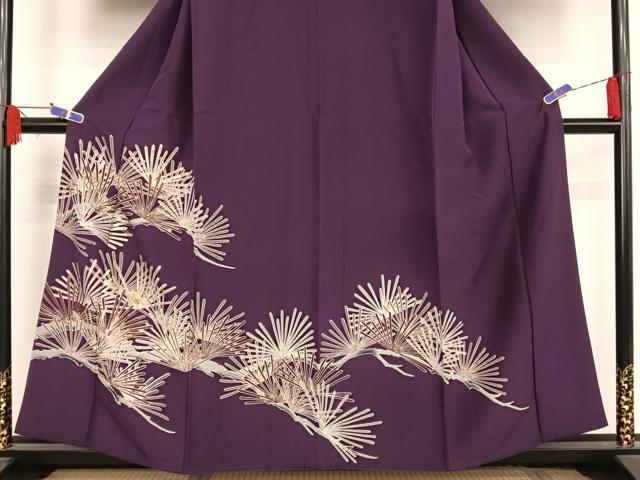 平和屋着物○訪問着 刺繍 松文 金銀糸 正絹 逸品 AAAV9028np