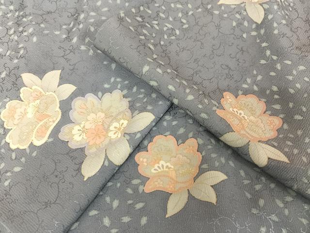 平和屋着物●上質な小紋　舞花文　金彩　正絹　逸品　AAAV9030np