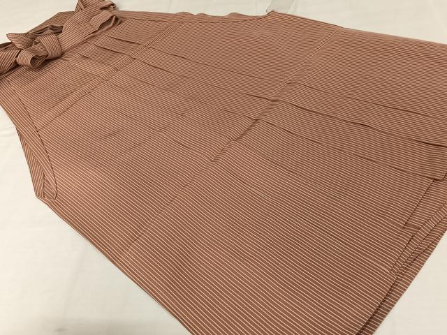 平和屋着物●男性　男性　人間国宝　甲田栄佑　精好仙台平　馬乗り袴　縞　正絹　逸品　AAAV9047np