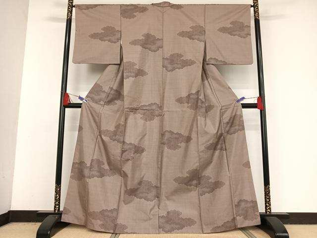 平和屋着物○本場大島紬 白大島 9マルキ 風景草木文 正絹 逸品 CAAS8570vf