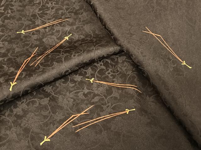 平和屋着物●上質な小紋　敷松葉　花唐草地紋　正絹　逸品　AAAV9060np