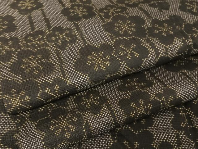 平和屋着物●本場大島紬　7マルキ　枝梅文　正絹　逸品　AAAV9080np