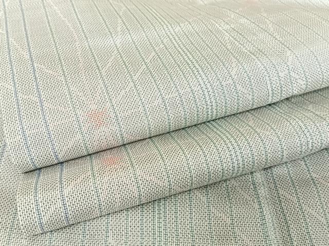 平和屋着物●本場大島紬　白大島　9マルキ　麻の葉文様　正絹　逸品　AAAV9082np