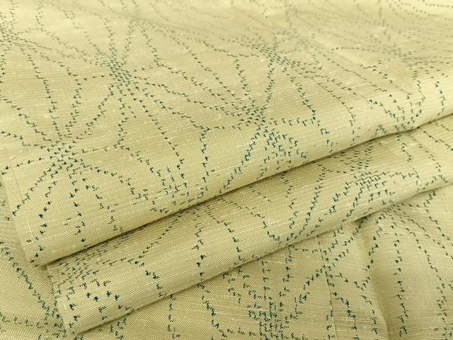 平和屋着物●上質な紬　麻の葉文様　正絹　逸品　未使用　AAAV9083np