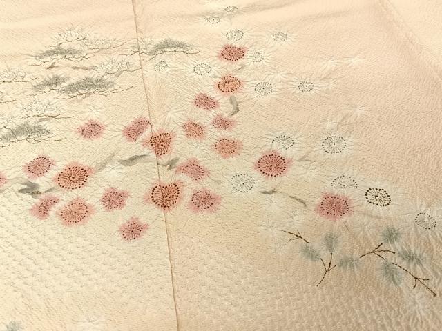 平和屋着物○十日町 名門 滝泰謹製 訪問着 絞り 梅松文 暈し