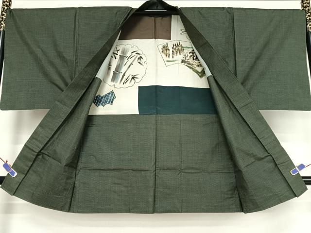 平和屋着物○男性 本場大島紬 アンサンブル 兵児帯・羽織紐セット 80