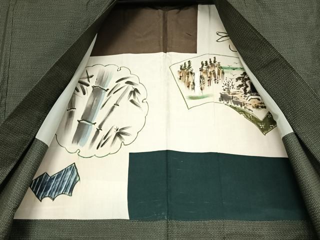 平和屋着物○男性 本場大島紬 アンサンブル 兵児帯・羽織紐セット 80