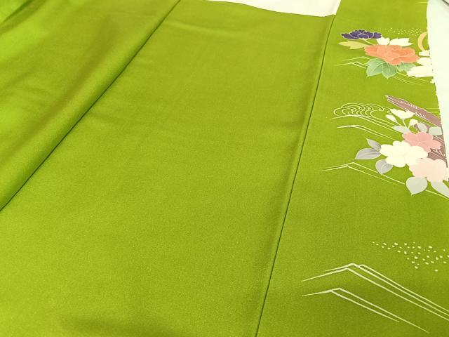 平和屋着物○創業460年・千總 訪問着 駒刺繍 花筏 金糸