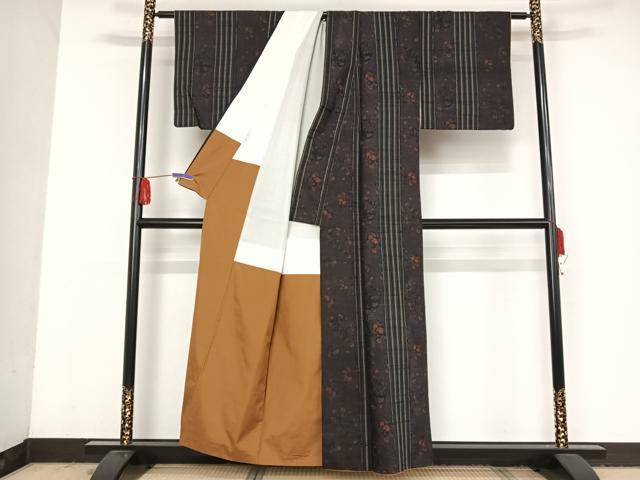 平和屋着物○上質な紬 舞花文 正絹 逸品 未使用 DAAQ3333ps