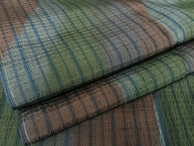 平和屋着物●上質な紬　縞　正絹　逸品　未使用　AAAV9158np