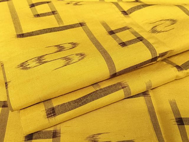 平和屋着物●上質な紬　琉球絣　正絹　逸品　未使用　AAAV9161np