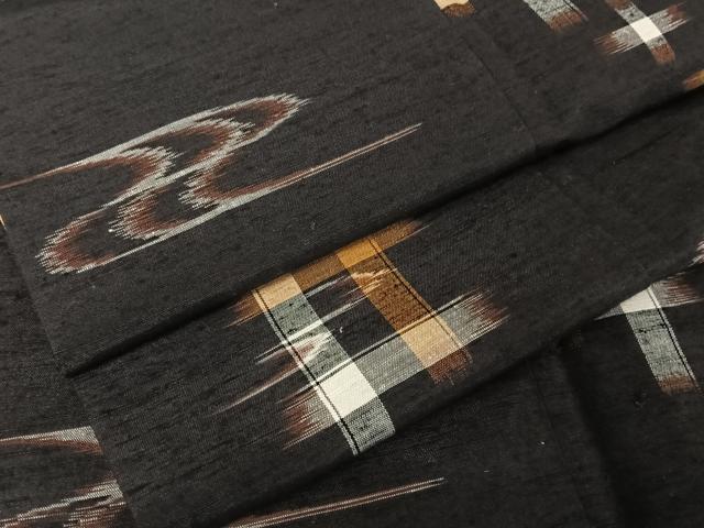 平和屋着物●上質な紬　琉球絣　正絹　逸品　AAAV9164np