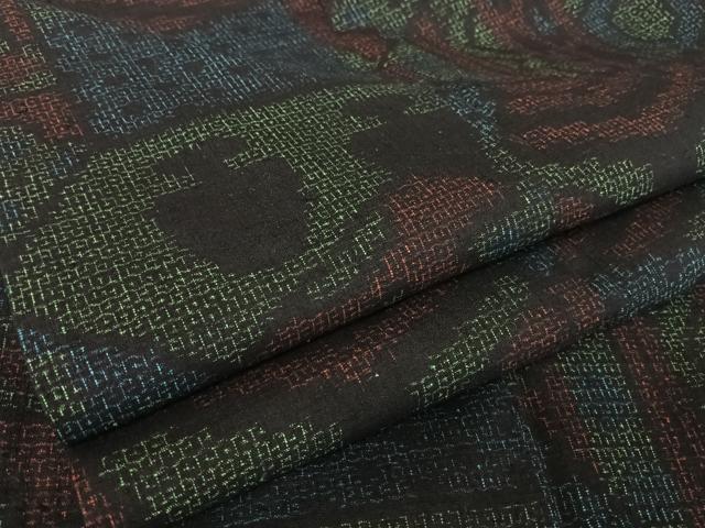 平和屋着物●本場結城紬　重要無形文化財　80亀甲　幾何学文　正絹　逸品　AAAV9167np