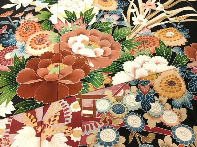 平和屋着物●上質な紬　雪輪ふくら雀吉祥文　正絹　逸品　CAAQ9085vf 平和屋着物○上質な紬 雪輪ふくら雀吉祥文 正絹 逸品 CAAQ9085vf