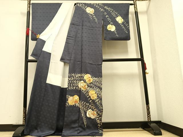 平和屋着物○訪問着 駒刺繍 毛鞠 金彩 正絹 逸品 AAAV9381ph